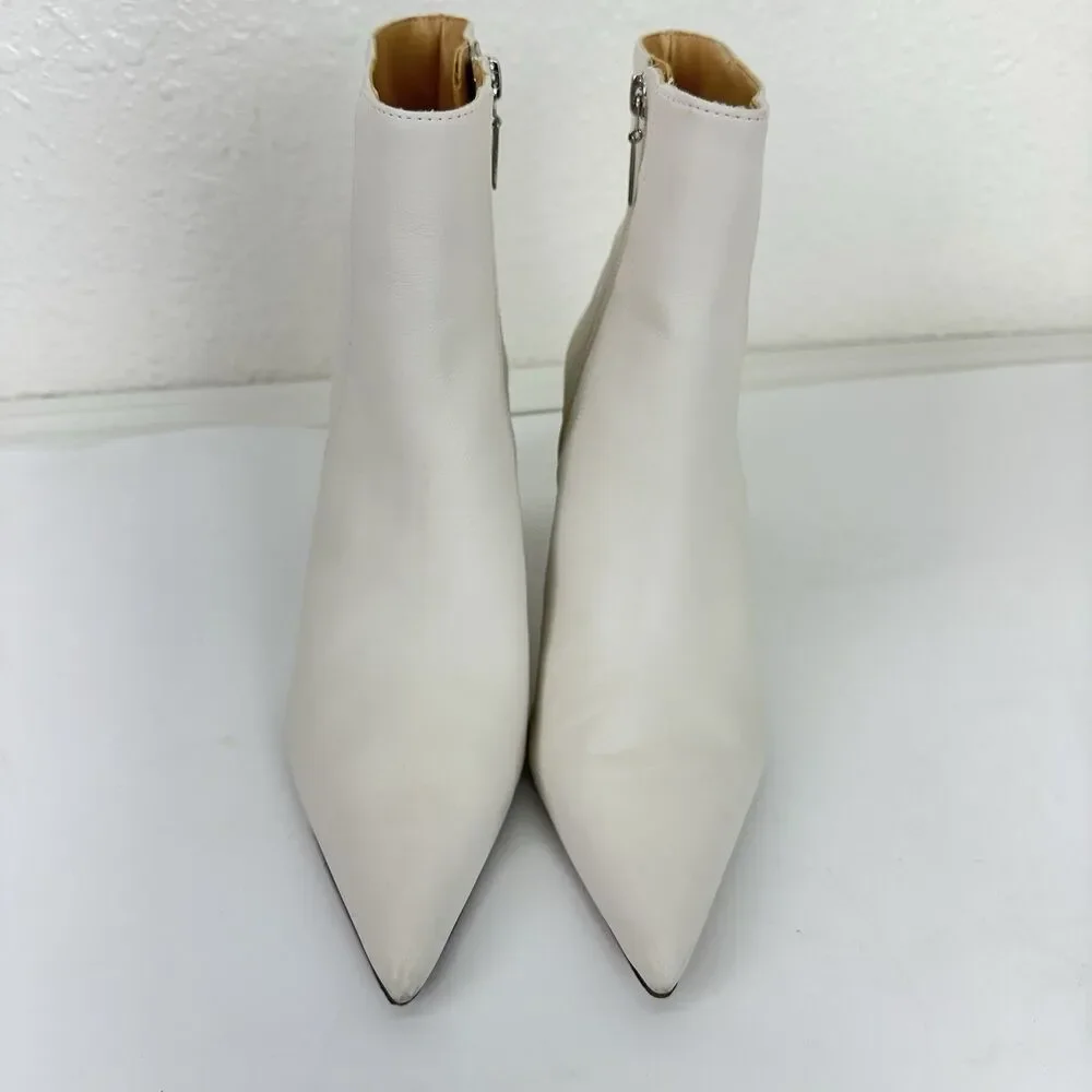 SCHUTZ Women's Bette Booties Eggshell Off White 8.5B US Capsule Money